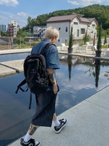 Curved Denim Half Pants