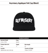 Keymisery Appliquer Felt Cap (Black)
