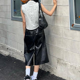 LEATHER SHORTS BLACK