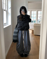 Leto Zipper Pocket Brushed Sweat Cargo Pants