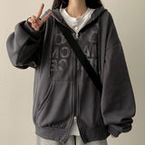 Crack Boxy Fit Twoway Hooded Zip-Up