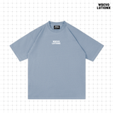 Tea‑Time Koi Sakura Denim-Washed Heavy‑Weight T-Shirt (Sky Blue)