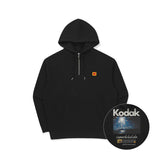 Scenery Graphic Half Zip-Up Hoodie【BLACK】