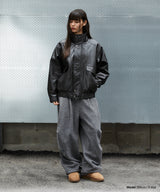 FAUX LEATHER BLOUSON JACKET_BLACK