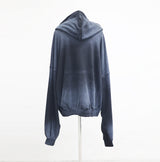 (Unisex) ウィンドエンブロイダリーダーティーフーディドジップアップ
