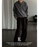 [ESSENTIAL LINE] Round neck basic cardigan(2color)