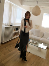  Three button drape skirt