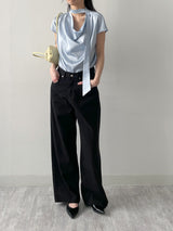291 Cotton High-Waisted Wide Pants