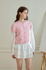 PETIT PUFF KNIT CARDIGAN
