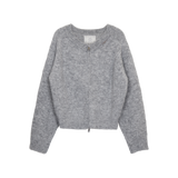 ファジーマールドニットジップアップ (3 COLORS)