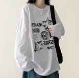 Odd Vintage Printed Boxy Long Sleeve Tee