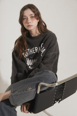 スノーレオパードプリントスウェットシャツ [brushed] [BLACK]