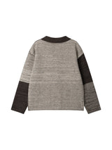 MELANGE KNIT JACKET (BROWN)