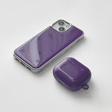 purple glossy airpods case