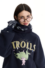 TROLLS JACQUARD KNIT MUFFLER - NAVY
