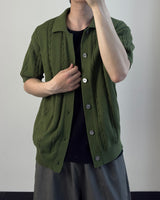 Tiban Cable Knit Short‑Sleeve Cardigan