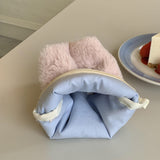 classic pouch_fur babypink