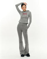 Patch Slim Hoodie _ Light Grey