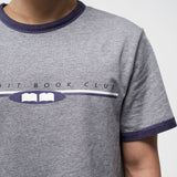 REC RUIT ブックマークリバーシブルリンガーTシャツ (パープル/グレー)