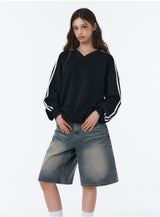 BTB :ウェーブウォッシングバミューダショーツ  [BLUE CORE] [UNISEX]