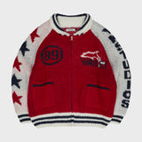 Dolphin Star Logo Zip-up Heavy Cardigan