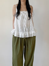 Pleo Strap Banding Wide Pants