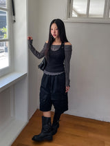 Onz Stitch Multi-Pocket Bermuda Pants