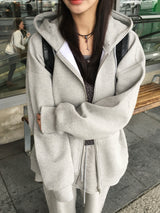 Essential Two-Way Overfit Hood Zip-Up (12c)