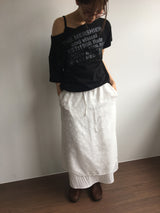 フリル刺繍レイヤードスカート (2color)