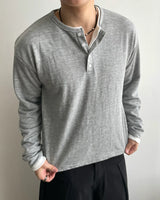Day Henley Neck Crop Long Sleeve T
