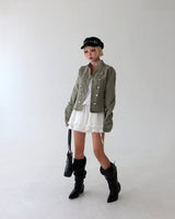 Napoleon Button Shoulder Straps Slim Jacket