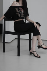 leopard love off shoulder T (2color)