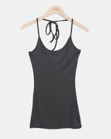 Bizel Halter Neck Strap Sleeveless Top