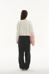 Mix logo sweatshirt - ivory