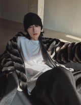 Wavy Gradation Fur Jacket