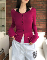 Luca V-neck Button Tencel Cardigan