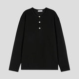 フィットヘンリーネックロングスリーブTシャツ