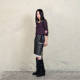 3 LAYERS CHECK SKIRT