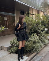 Latel Shirt Mini Dress (With Belt)