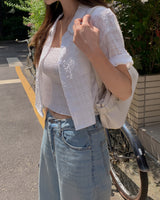 Land cropped shirt & sleeveless set