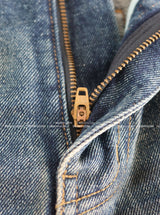 [UNISEX] Vintage washed low wide jeans