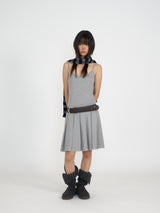 PLEATS MIDI ONE-PIECE (GREY)