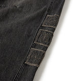 Vintage emblem denim pants / Black