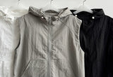 Long Pup Big Hooded Anorak String Hooded Windbreaker Vest Zip-up