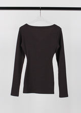 RIB BUTTON LONG TEE