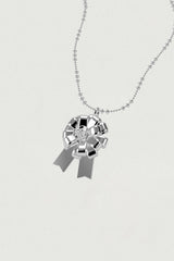 [925SILVER] ローズティーリボンネックレス