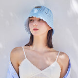 VA Plate Crochet Bucket Hat / Sky