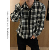 [Unisex] クロップチェックシャツ(3color)