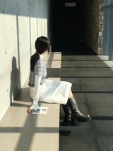 Check See-Through Layered Tee (2c)