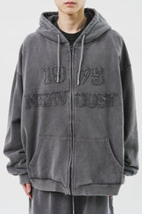 Nerv Pigment Hooded Zip Up (3color)